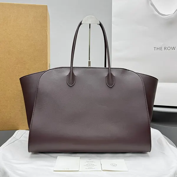 素敵な ザ・ロウ トートバッグ 偽物 Marlo leather tote zah99930