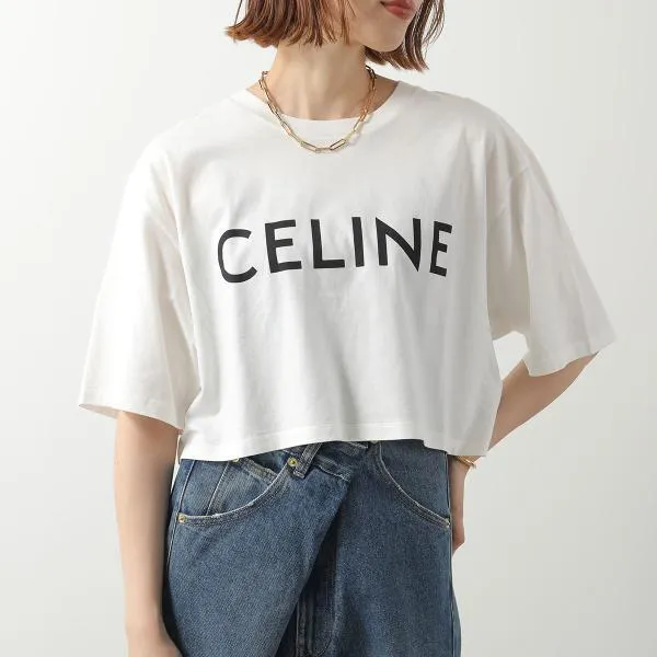 注目★セリーヌ Tシャツ コピー 半袖 クロップド丈 2X761671Q