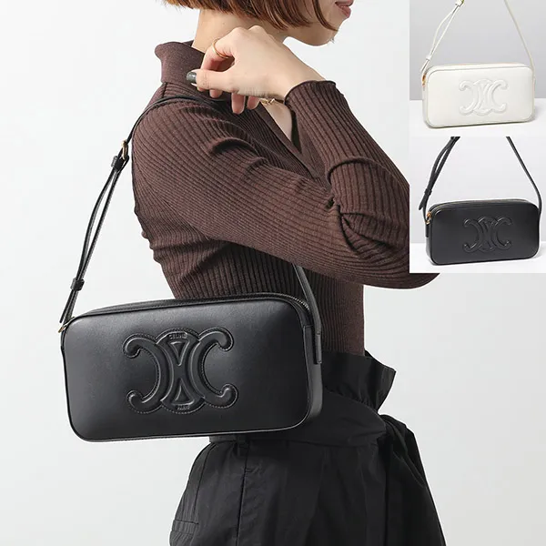 セリーヌ ショルダーバッグ コピー Camera Bag Triomphe トリオンフ ロゴ レザー カラー3色 199183DU3