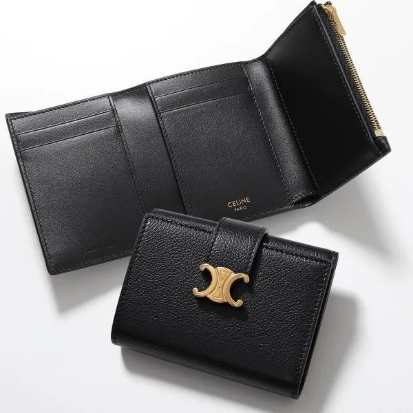 セリーヌ 三つ折り財布 コピー Fine Strap Wallet ファイン ストラップ ウォレット カラー2色 10M963GHH