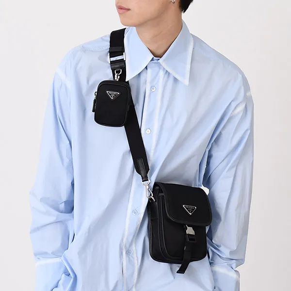 プラダ コピー Re-Nylon×レザー ショルダーバッグ 2VD043